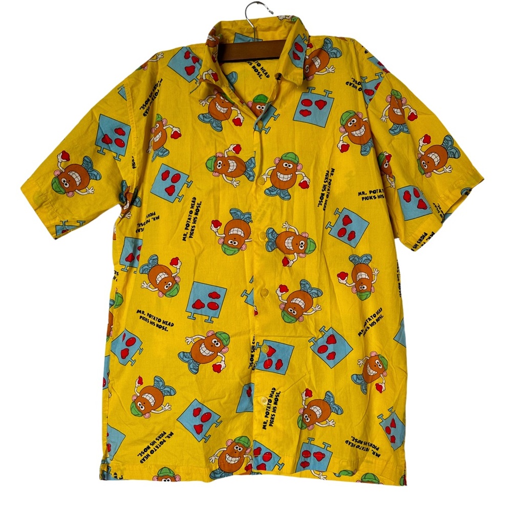 Hasbro Mr. Potato Head Picks His Nose Vintage Y2K Unisex Pajama Set Size M
